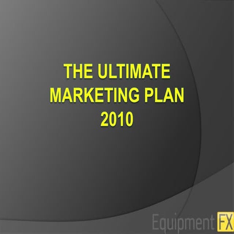The Ultimate Marketing Plan (Intro)