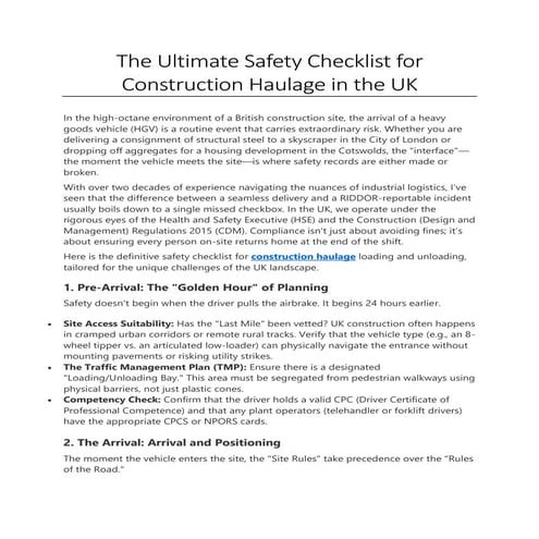 Load restraint Safe (Loading and unloading on vehicles) | PPTX