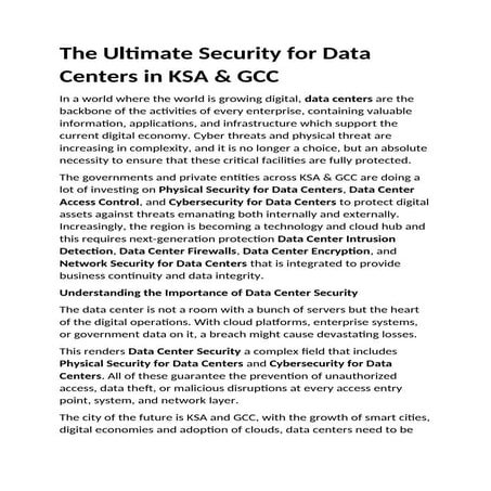 The Complete Data Center Security Ecosystem in Kuwait & GCC.docx