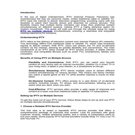 The Ultimate Setup- Using IPTV on Multiple Devices Simultaneously.pdf