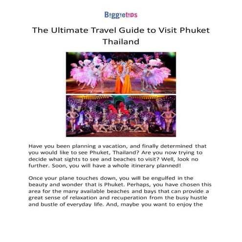 The ultimate travel guide to visit phuket thailand