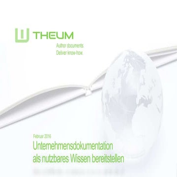 Theum   Dokumentationen als nutzbares Wissen bereitstellen