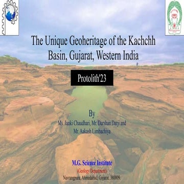 The Unique Geoheritage of the Kachchh | PPTX