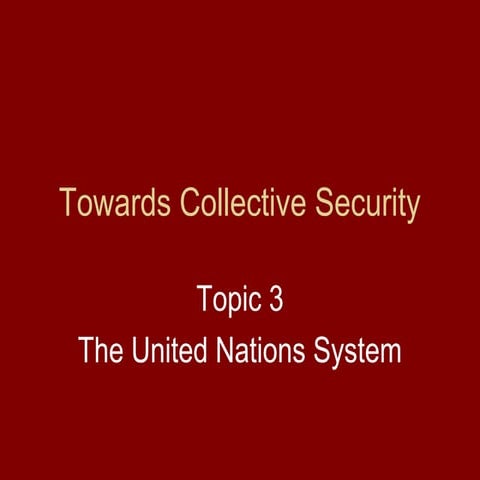 The united nations and the security council