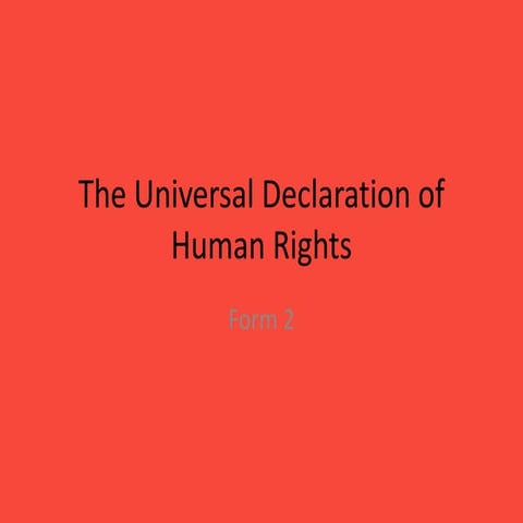 The universal declaration of human rights