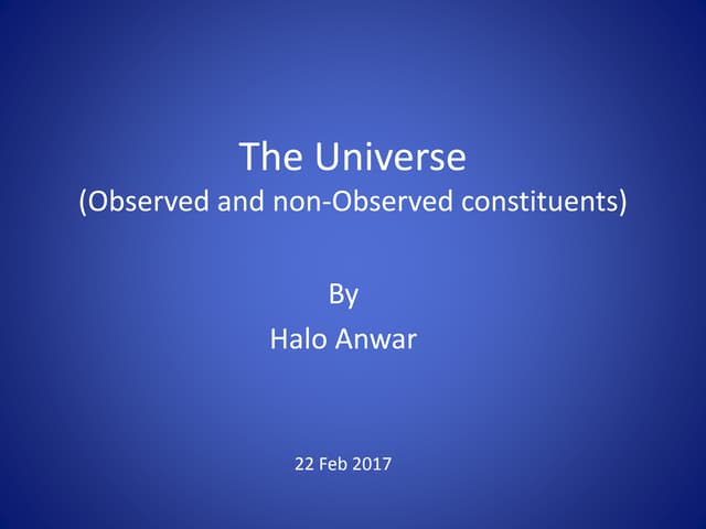 The universe