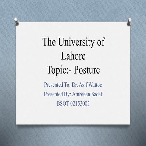 Posture 