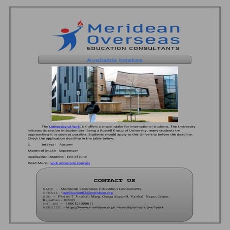 Available Intakes | DOCX