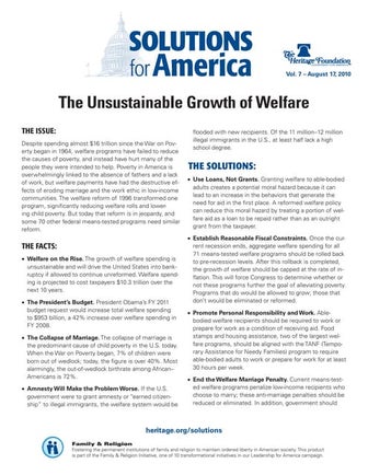 The Unsustainable Growth of Welfare