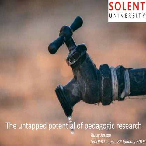 The untapped potential of pedagogic research