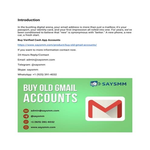 The Untold Advantages Of Buying Gmail Accounts