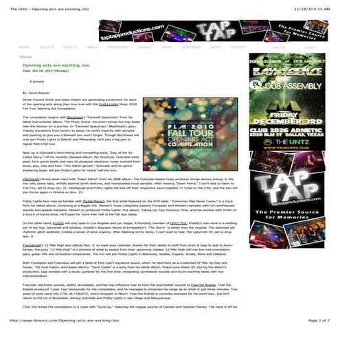 Opening Acts Are Exciting, Too