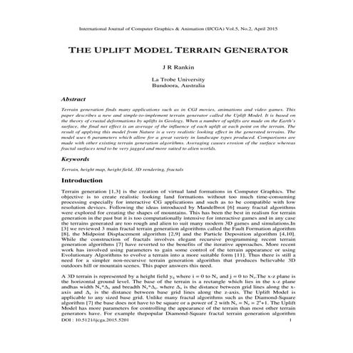 The uplift model terrain generator