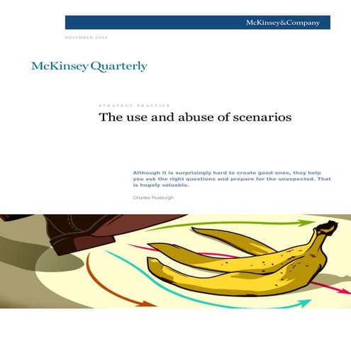 The Use And Abuse Of Scenarios