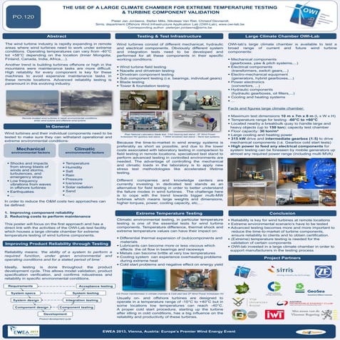 The use of a large climate chamber for extreme temperature testing & turbine component validation