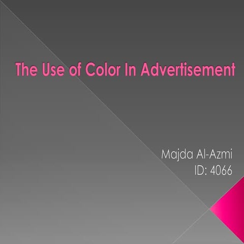 The Use Of Color In Advertisement