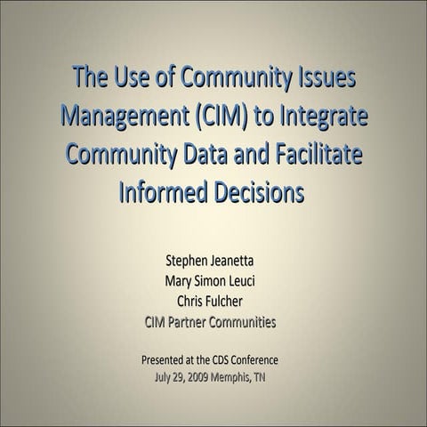 Community Capitals Analysis K B C D Sv1 | PPT