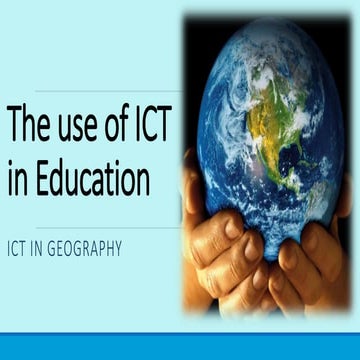 The use of ict in education