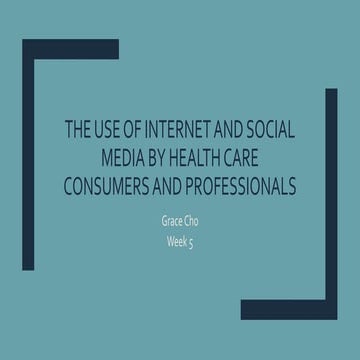 The use of internet and social media by