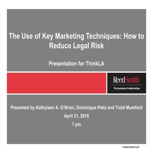 thinkLA AdU Grad: Legal 2015 Presentation Slides