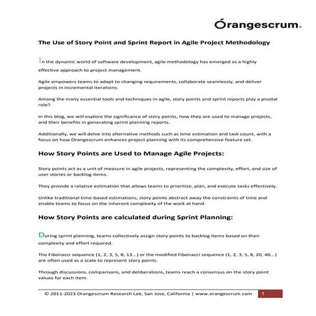The Use of Story Point and Sprint Report in Agile Project Methodology.pdf