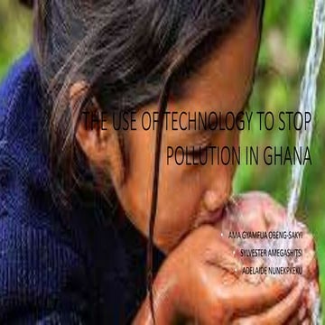 The use of technology to end pollution | PPTX