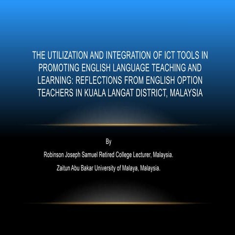 The utilization and integration of ict tools in a cuantitative research