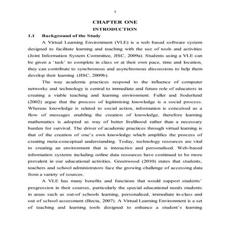 The utilization of virtual learning environment (vle) to improve mathematics ...