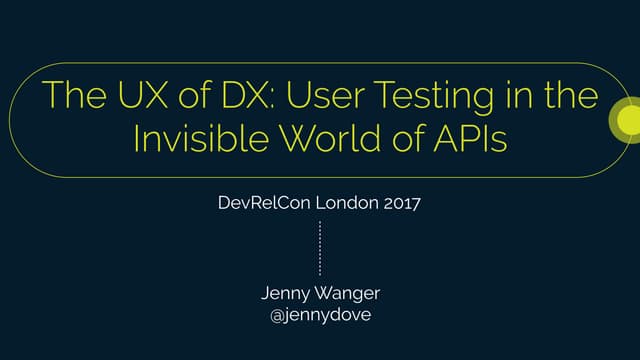 The UX of DX: User testing in the invisible world of APIs