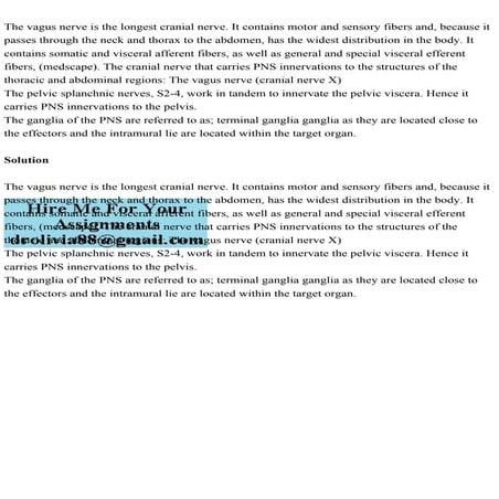 The vagus nerve is the longest cranial nerve. It contains motor and .pdf