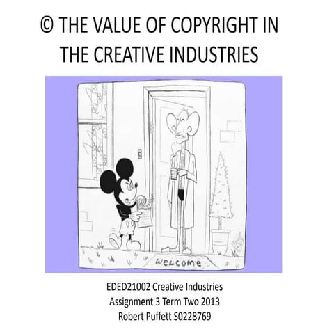 The value of copyright in the creative industries
