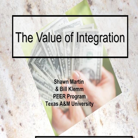 The value of integration2