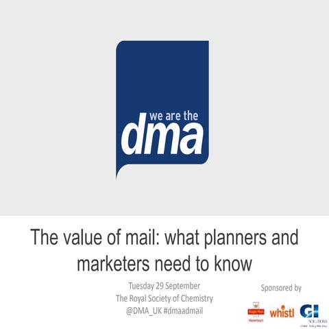 The value of mail: what planners and marketers need to know