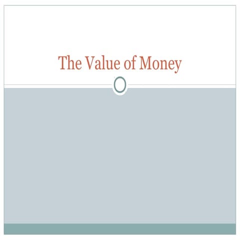 The value of money (2)
