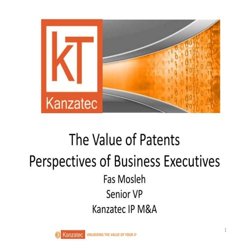 The value of patents   the executives' perspective v3