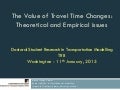 Value of travel time changes - theoretical and empirical issues