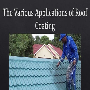 The various applications of roof coating