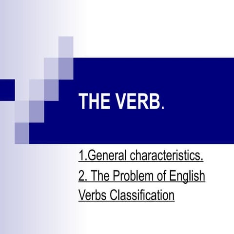 The verb classification