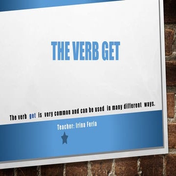 The verb get