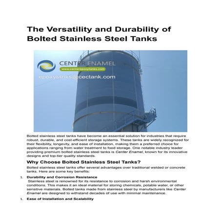 Understanding Durability in a Stainless-Steel Water Heater | PDF