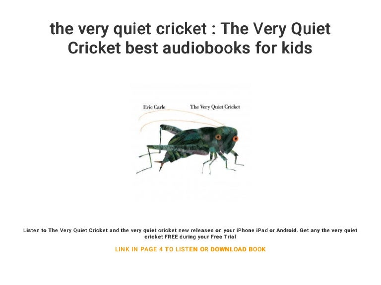 the very quiet cricket The Very Quiet Cricket best audiobooks for k…