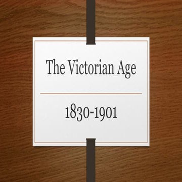 The Victorian Age