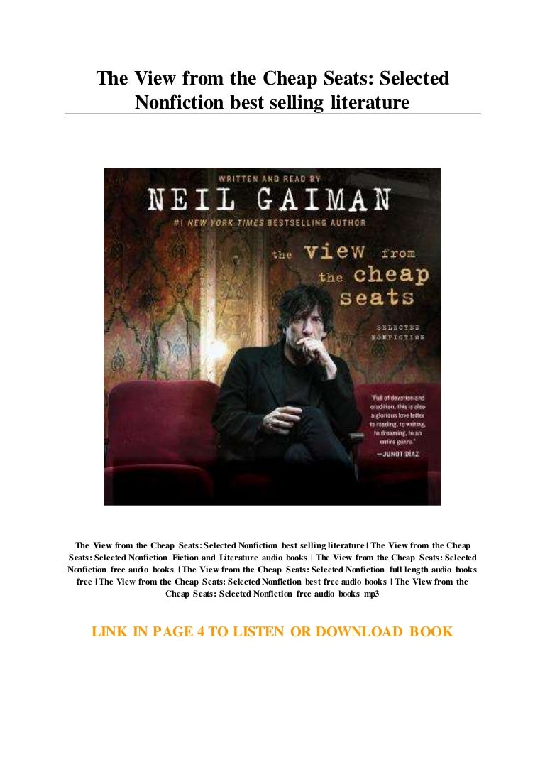 The View From The Cheap Seats Selected Nonfiction Best Selling Liter