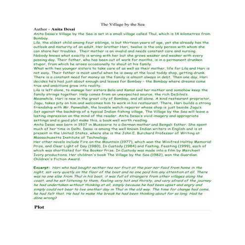 The village by the sea