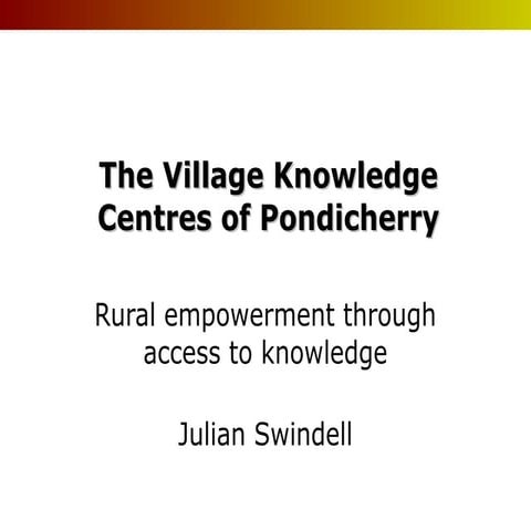 The village knowledge_centres_introduction