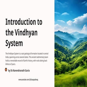 The Vindhyan System 1400 to 600 Million Years Ago - Ma