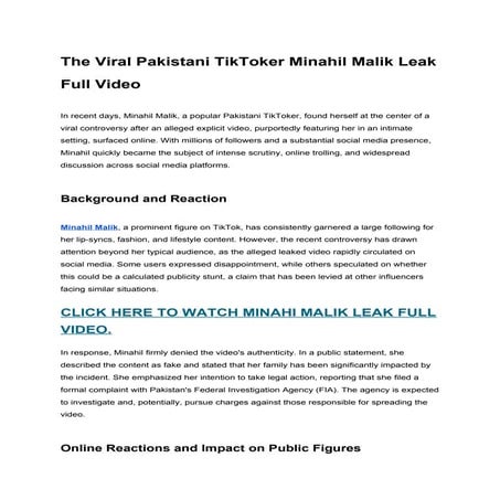 The Viral Pakistani TikToker Minahil Malik Leak Full Video.docx