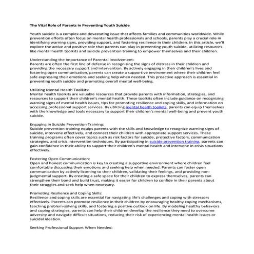 The Vital Role of Parents in Preventing Youth Suicide.docx