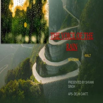 The voice of the rain