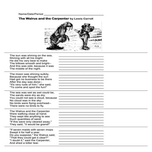 The Walrus and the Carpenter | PDF